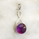 Amethyst Knot Silver Pendant