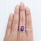 Amethyst Knot Silver Ring