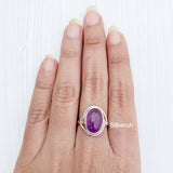 Amethyst Knot Silver Ring