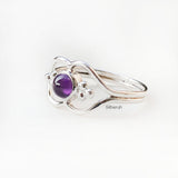 Amethyst Lip Silver Ring