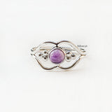 Amethyst Lip Silver Ring