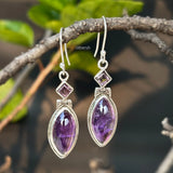 Amethyst Marquise Silver Earring