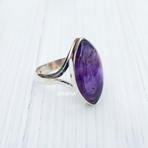 Amethyst Marquise Silver Ring