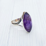 Amethyst Marquise Silver Ring