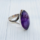 Amethyst Marquise Silver Ring