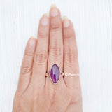 Amethyst Marquise Silver Ring