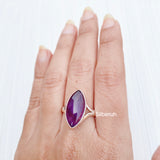 Amethyst Marquise Silver Ring