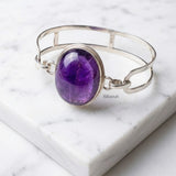 925 sterling silver amethyst openable kada bracelet India