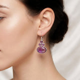 925 silver amethyst earrings