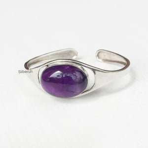 Amethyst Silver Adjustable Kada