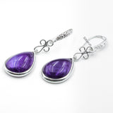 Amethyst Silver Drop Earring