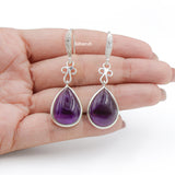 Amethyst Silver Drop Earring