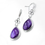 Amethyst Silver Drop Earring