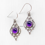 Amethyst Silver Earring
