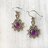 Amethyst Silver Earring