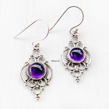 Amethyst Silver Earring