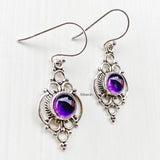 Amethyst Silver Earring