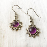Amethyst Silver Earring