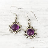 Amethyst Silver Earring