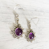 Amethyst Silver Earring