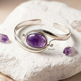 Amethyst silver kada 925 sterling silver