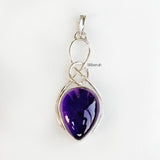 Amethyst Silver Knot Pendant