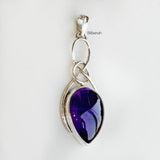 Amethyst Silver Knot Pendant