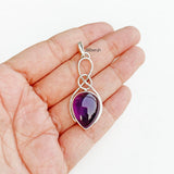 Amethyst Silver Knot Pendant
