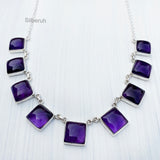 Amethyst Silver Necklace