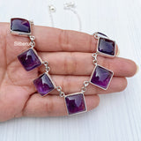 Amethyst Silver Necklace
