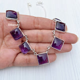 Amethyst Silver Necklace