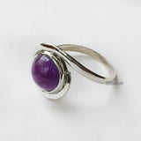 Amethyst Twist Silver Ring