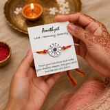 Amethyst Silver Rakhi
