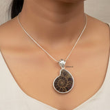 Ammonite Silver Pendant