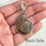 Ammonite Silver Pendant