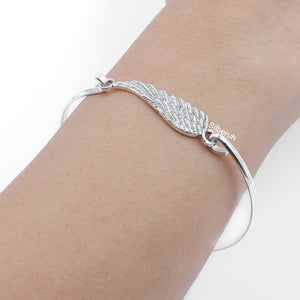 Angel Wing Silver Openable Kada Bangle