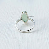 Handcrafted Sterling Silver Aqua Chalcedony Ring for Women
