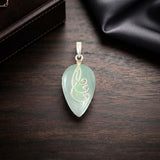 Aqua Chalcedony Silver Pendant