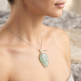 Aqua Chalcedony Silver Pendant
