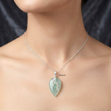 Aqua Chalcedony Silver Pendant