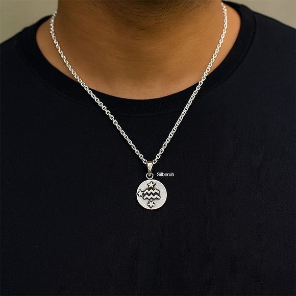 Aquarius Silver Pendant