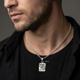 Minimal 925 silver Aries horoscope pendant close-up