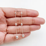 Ball Threader Silver Earring