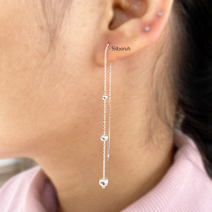 Ball Threader Silver Earring