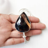 Banded Agate Silver Necklace