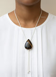 Banded Agate Silver Necklace