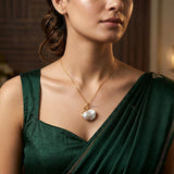 elegant pearl necklace gold plated silver