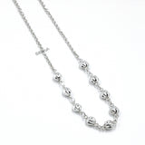 Beaded Silver Necklace