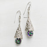 Bell Filigree Mystic Topaz Silver Earring