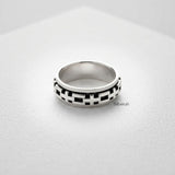 biker chain spinner ring 925 silver India
